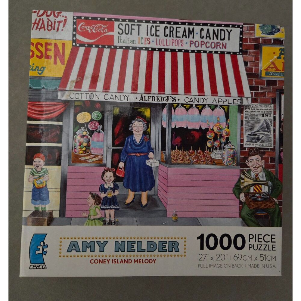 Ceaco Coney Island Melody 1000 pc Amy Nelder Complete 2008 Preowned Puzzle